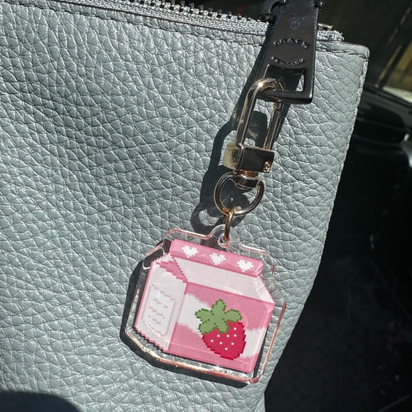 Coach Gray Blue Leather Tote Bag - Picture 6 of 6